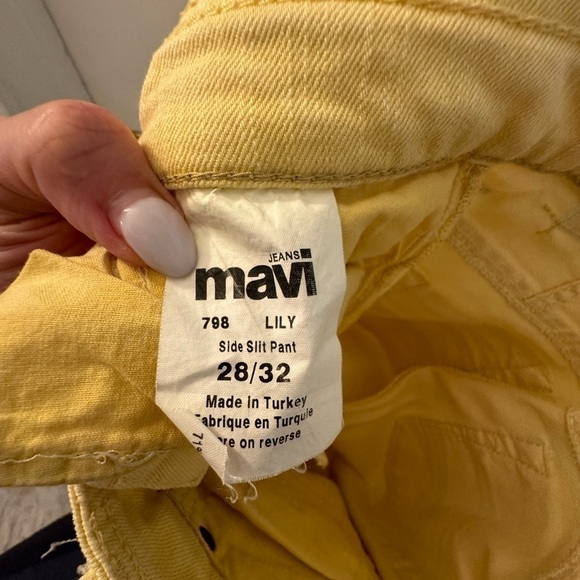 MAVI Yellow skinny stretch straight leg jeans size 28/32 - Picture 3 of 10